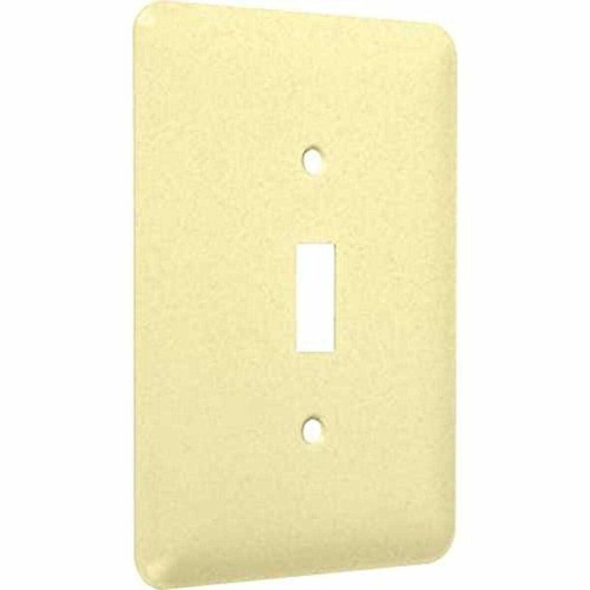 TayMac WMTI-T 1-Gang Maxi Toggle Wallplate Ivory Textured (Pack of 3)