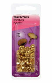 HILLMAN 3/8" Brown Thumb Tacks 40 Count Carded (Pack of 4)