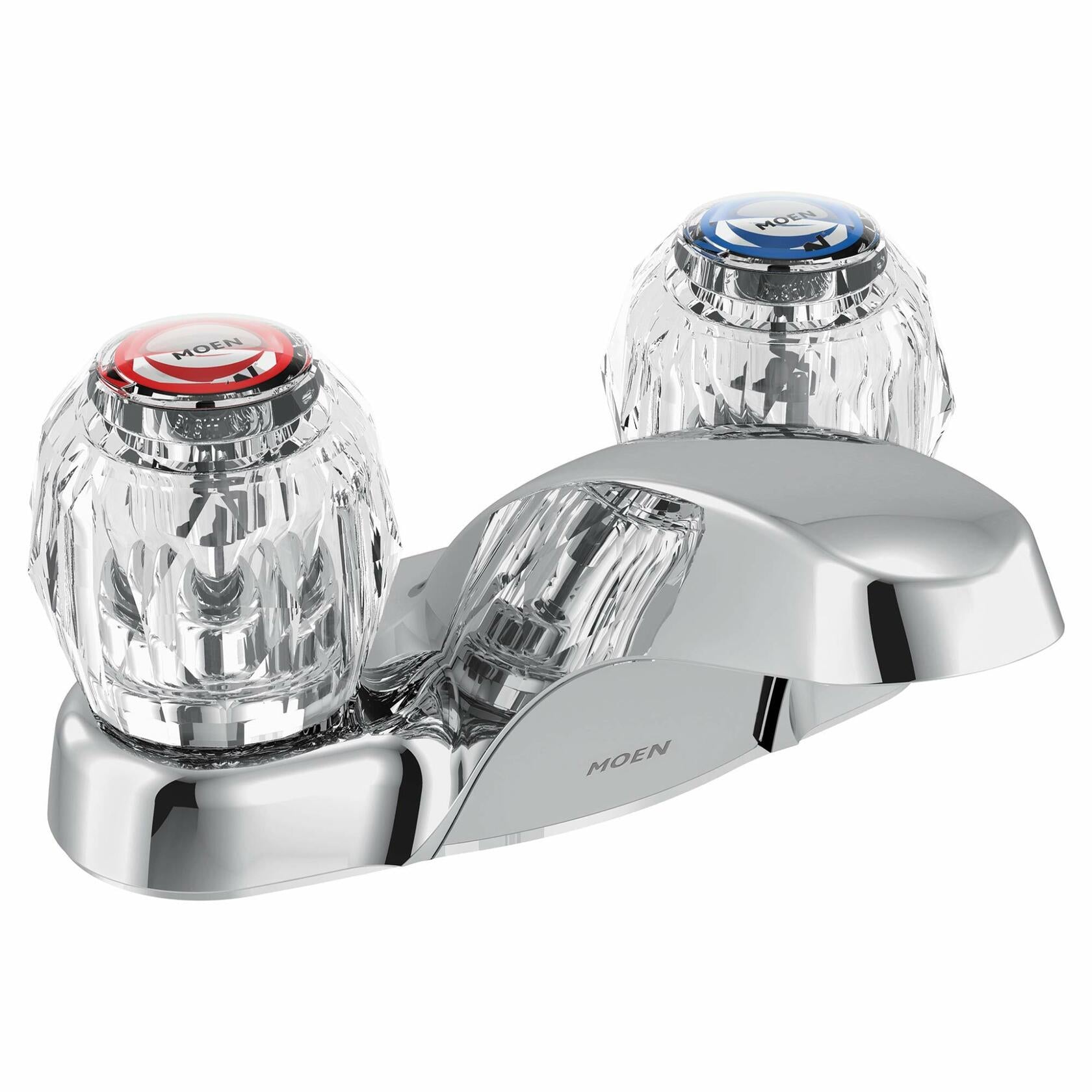 Moen Chateau Chrome 2-Handle Centerset Bathroom Faucet Valve Included 64900 WS
