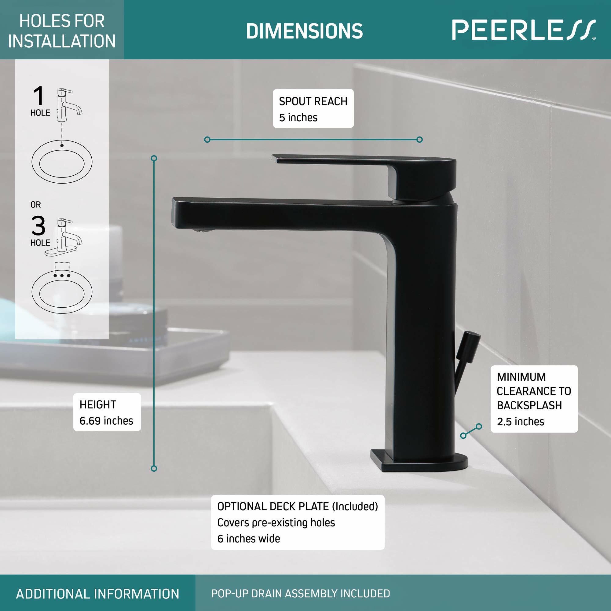 Delta Xander P1519LF-BL Bathroom Faucet Matte Black 1-Handle Deck Mount