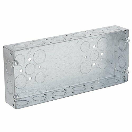 Hubbell Raco 953 4-Gang Electrical Box 1-5/8 Deep Steel 1/2 3/4 KO Pack of 5