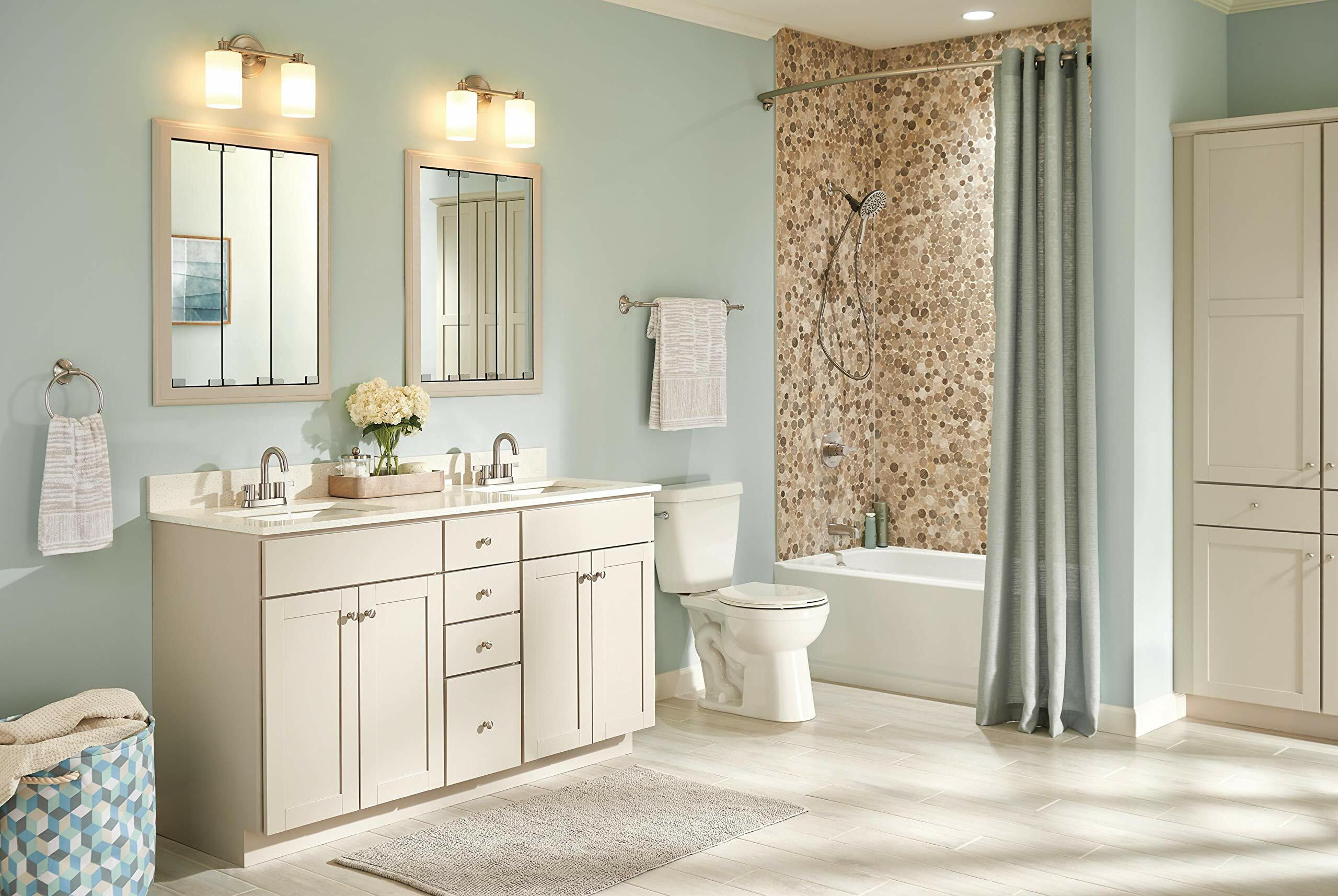 Peerless Precept Bathroom Faucet Brushed Nickel Centerset w/ Drain P299102LF-BN