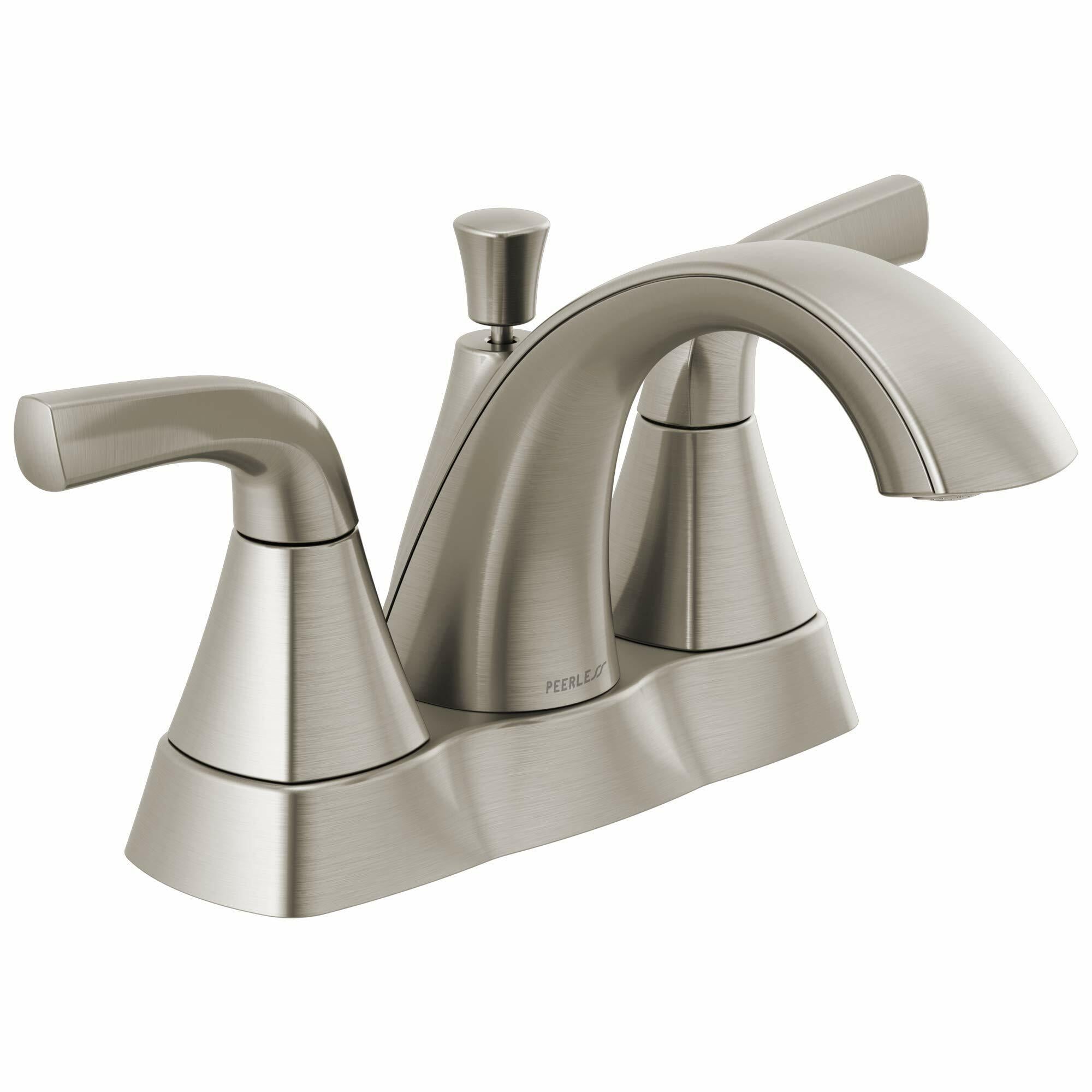 Peerless Parkwood Bathroom Faucet Brushed Nickel 2 Handle P2535LF-BN