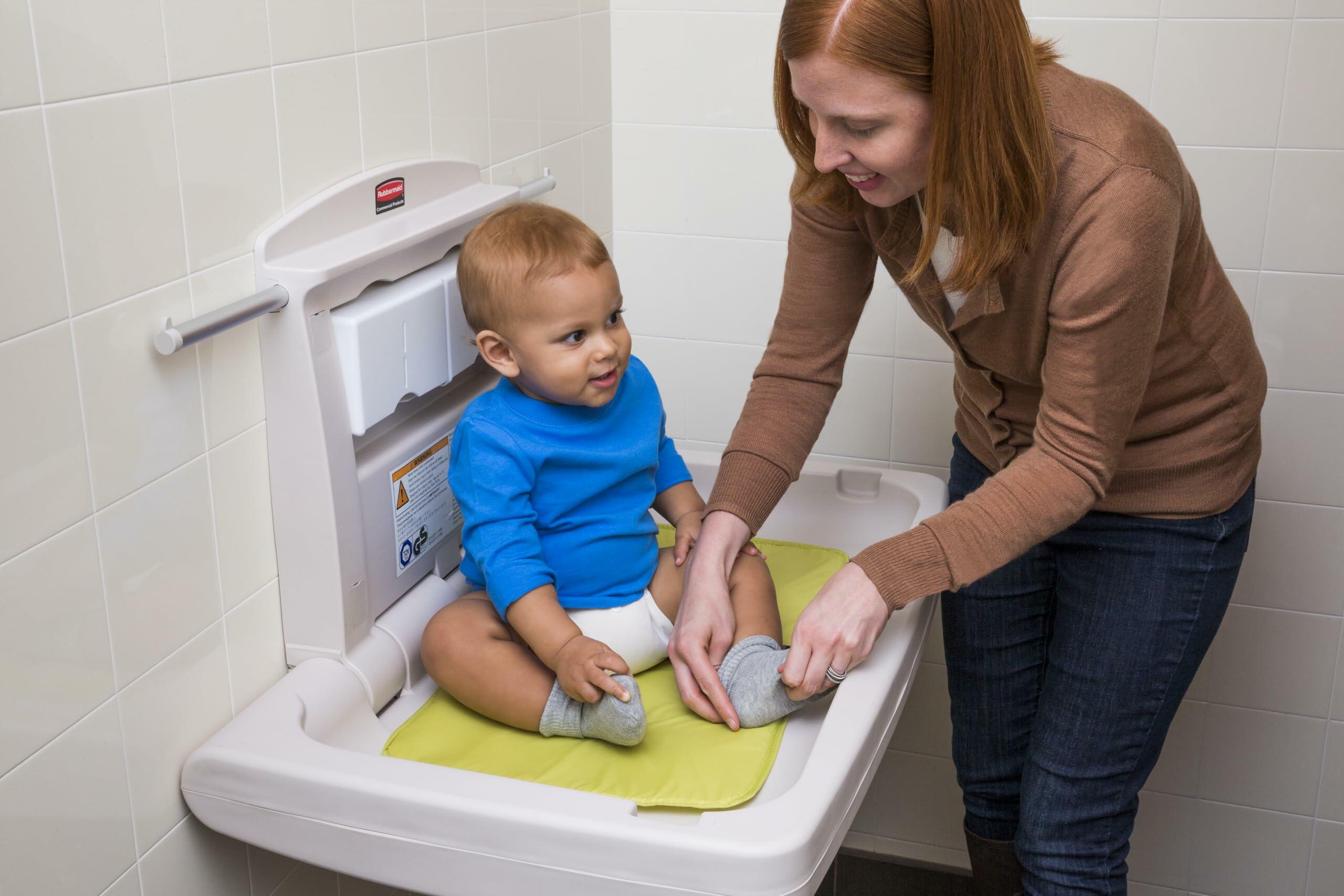 Rubbermaid Horizontal Baby Changing Station Wall Mount Platinum FG781888LPLAT