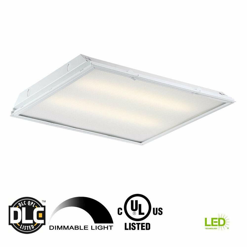 EnviroLite 2x2 LED Ceiling Troffer White Dimmable 25W Commercial Light