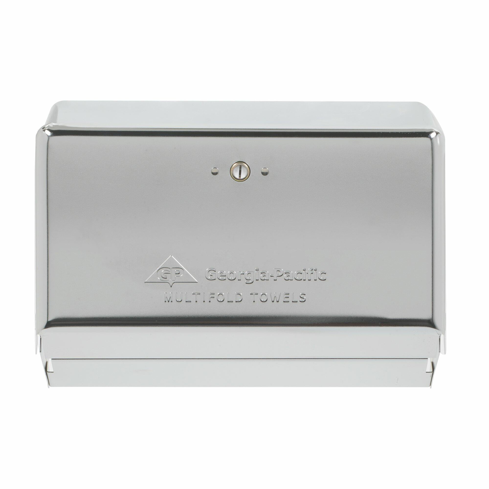 Georgia-Pacific GP PRO 54701 Multi-Fold Paper Towel Dispenser White Steel Locking