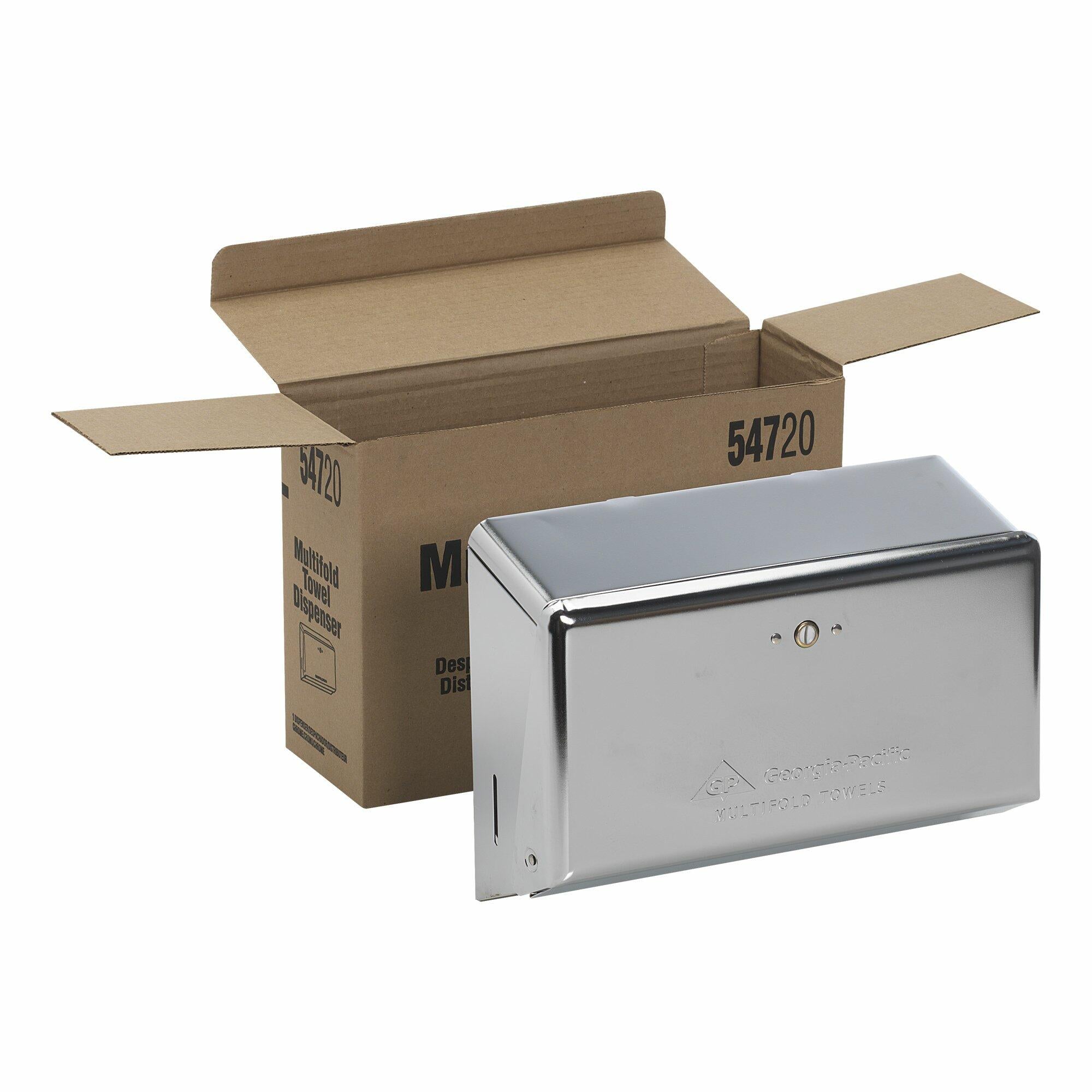 Georgia-Pacific GP PRO 54701 Multi-Fold Paper Towel Dispenser White Steel Locking