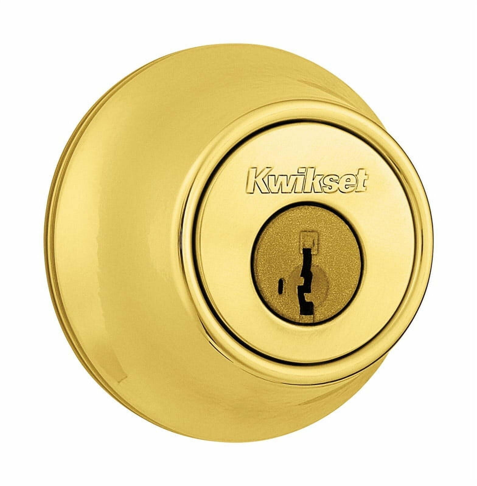 Kwikset Single Cylinder Wi-Fi Deadbolt Polished Brass Lock 96600-573