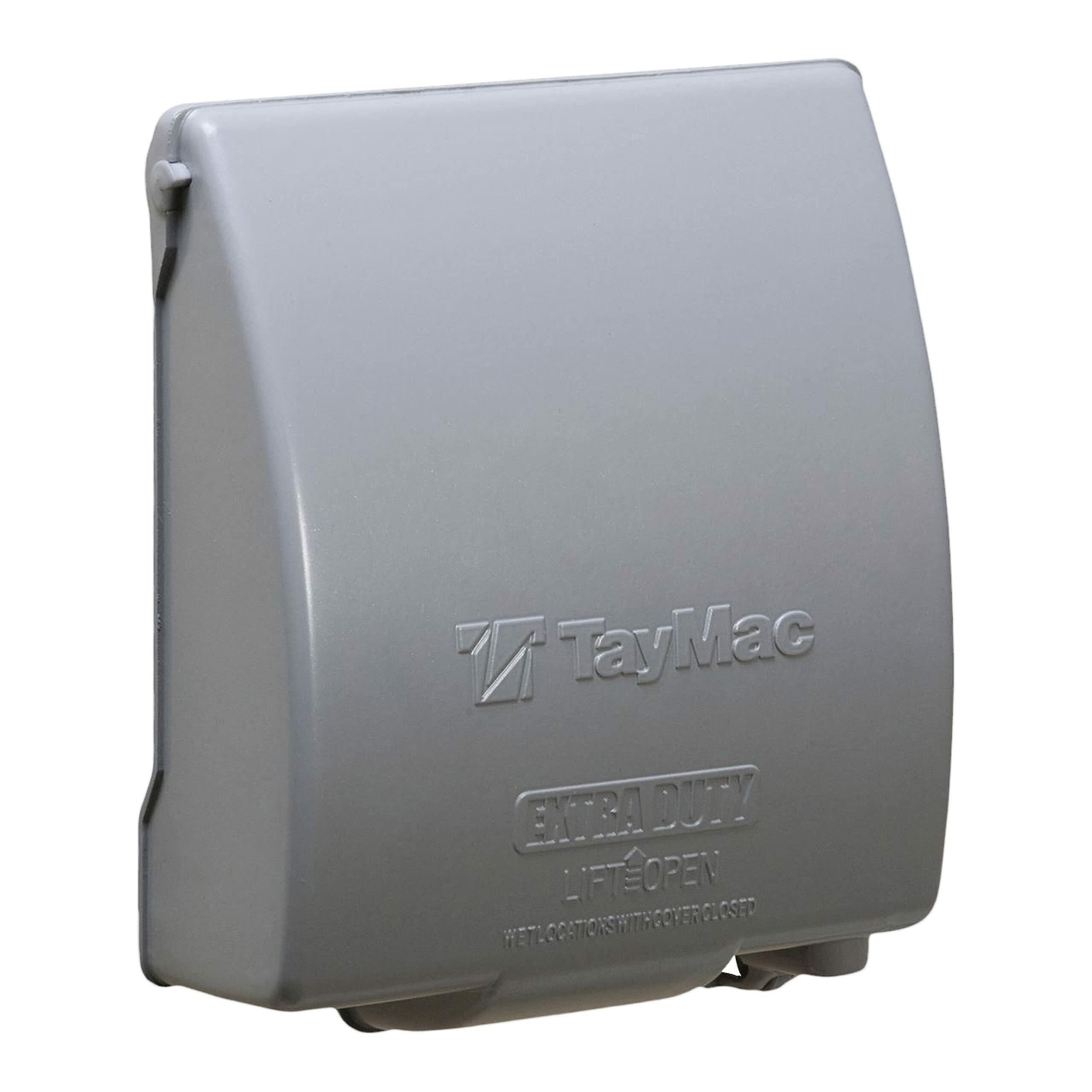 TayMac MX7280S 2-Gang Extra Duty Weatherproof Outlet Cover Gray Vertical