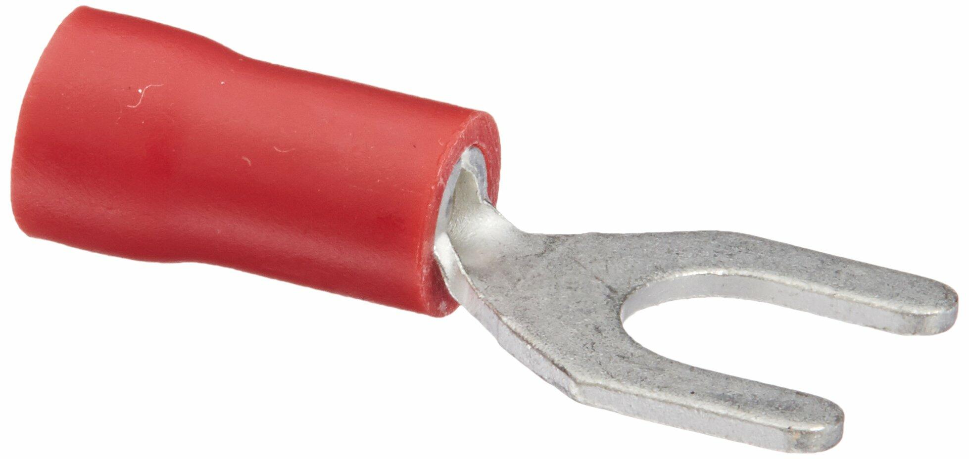 NSI S22-10V Vinyl Insulated Spade Terminal 22-18 AWG #10 Stud 100Pk