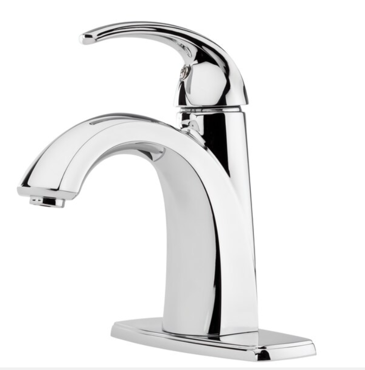 Pfister LF-042-SLCC Selia Single Handle Single Hole Bathroom Sink Faucet With Push & Seal, Polished Chrome