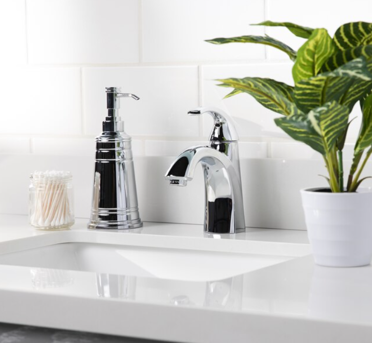 Pfister LF-042-SLCC Selia Single Handle Single Hole Bathroom Sink Faucet With Push & Seal, Polished Chrome