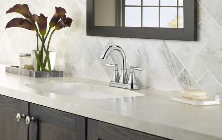 Pfister LF048CRCC Cantara Double Handle Bathroom Faucet, Chrome