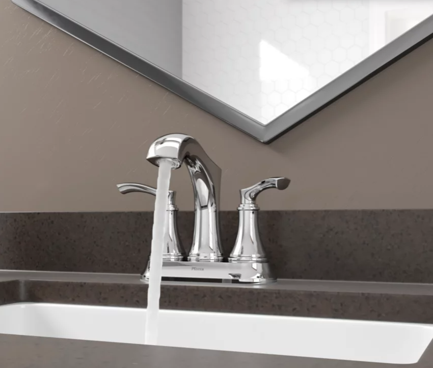 Pfister LG48-WD0C Woodbury 2-Handle Centerset Bathroom Faucet, Polished Chrome
