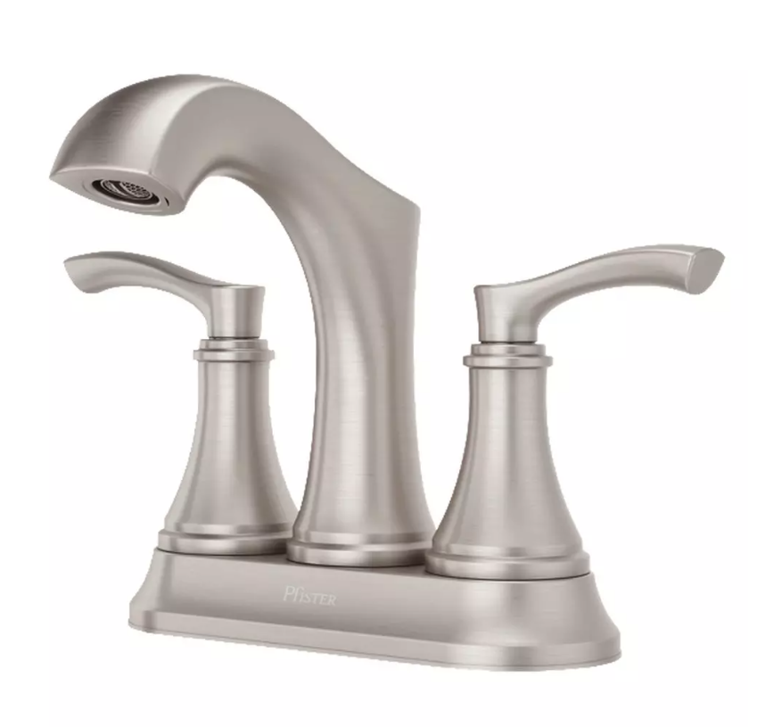 Pfister LG48-WD0GS Woodbury 2-Handle 4" Centerset Bathroom Faucet in Brushed Nickel