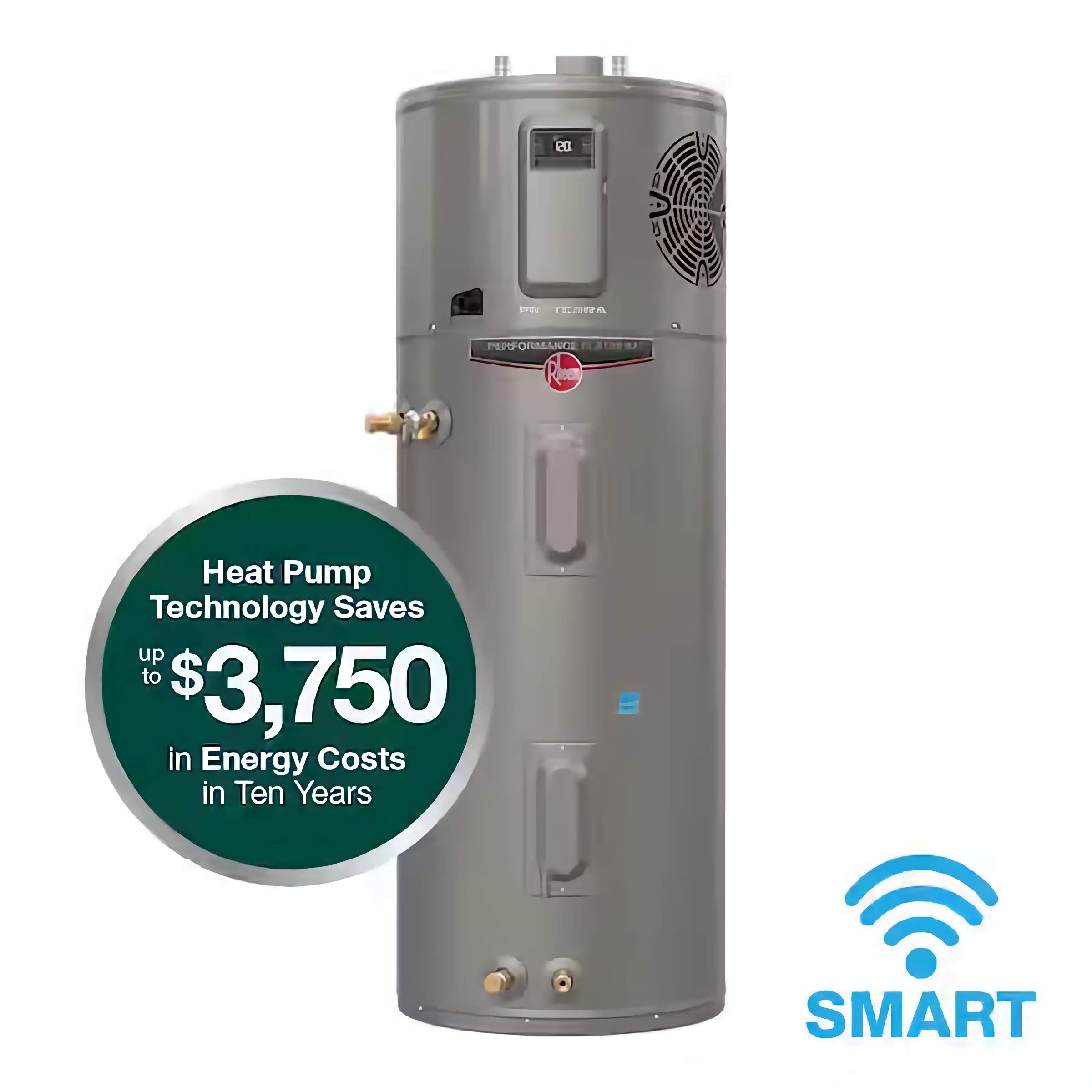 Rheem ProTerra 50 Gal. Smart Hybrid Heat Pump Water Heater — XE50T10H45U1 | Energy Star, Wi-Fi, 3.88 UEF