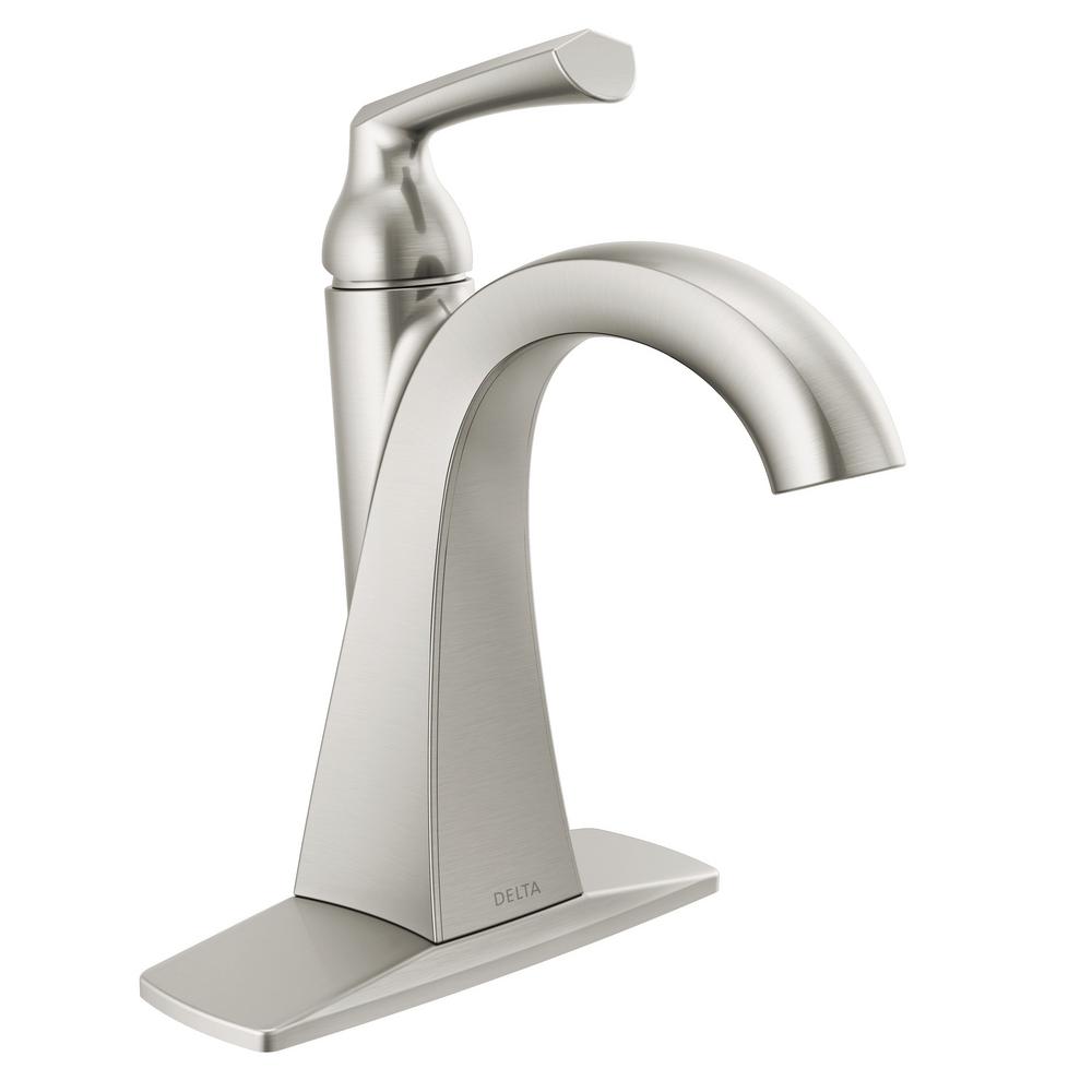 Delta Pierce Bathroom Faucet SpotShield Brushed Nickel 15899LF-SP