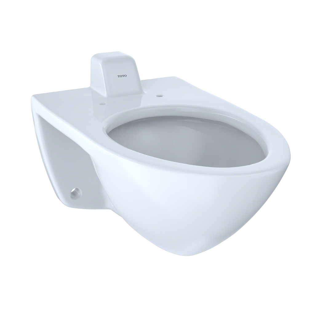 Toto CT708UV#01 Elongated Wall-Mounted Flushometer Toilet Bowl, Cotton White
