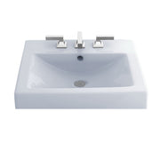TOTO LT155.8#01 Vernica Self-Rimming Rectangular Lavatory, Self-Rimming, 8in Centers, Rear Overflow, Cotton