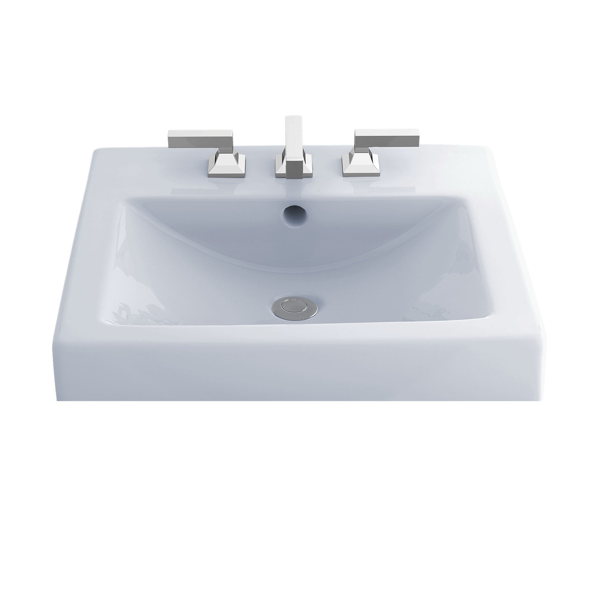 TOTO LT155.8#01 Vernica Self-Rimming Rectangular Lavatory, Self-Rimming, 8in Centers, Rear Overflow, Cotton