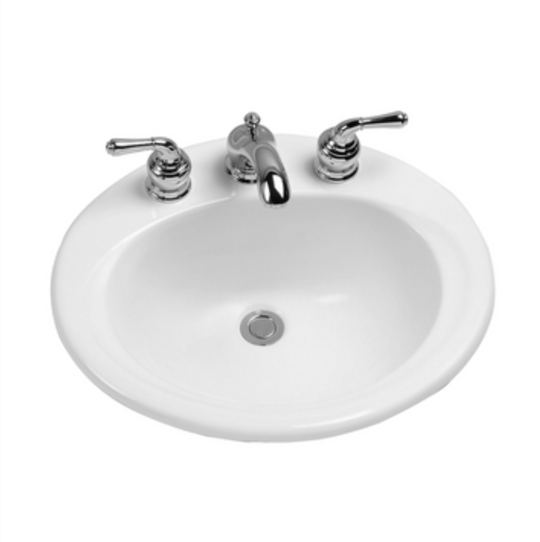 TOTO LT401.4#01 4-Inch Mount, Self Rimming Vitreous China, Self-Rimming Bathroom Sink & Overflow Cotton