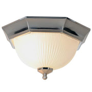 Monument 1-Light Flush Mount Ceiling Light Brushed Nickel 11" 75W UL