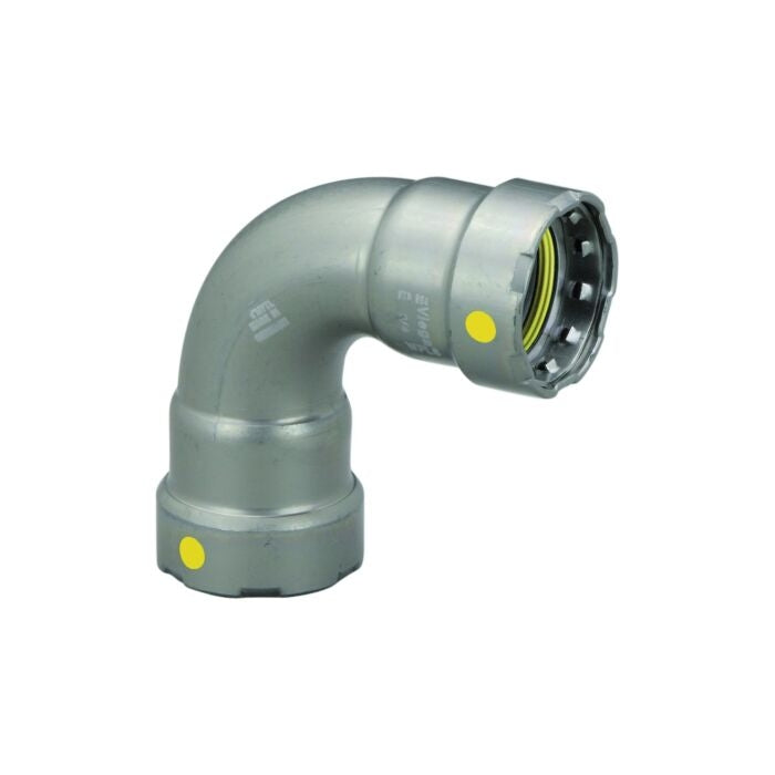 Viega 25216 MegaPressG 1-1/4 in 90 degree P X P Carbon Steel Elbow