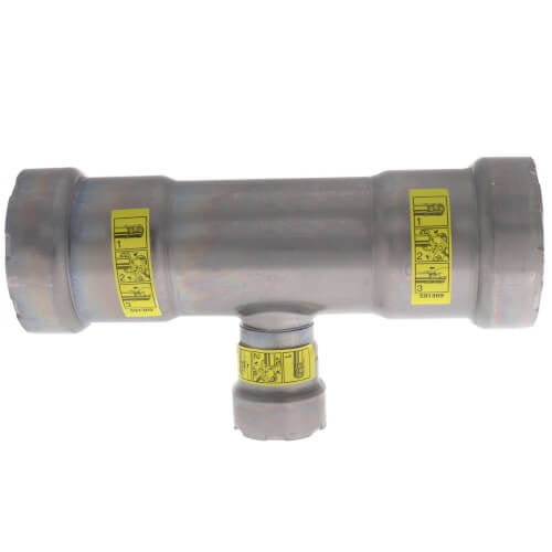 Viega 25491 MegaPressG 1-1/4 x 1-1/4 x 1/2 inch ,Carbon Steel Tee