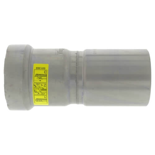 Viega 26046 MegaPressG 2"x1-1/2" Gas Fitting Reducer, Smart Connect Carbon Steel